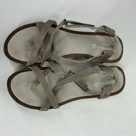 Merrell Women’s size 11 Revalli Aura Gray Wedge Sandals - Picture 2 of 15